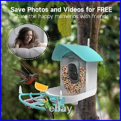 New Smart Bird Feeder with Camera 1080P HD Camera Bird Box PIR Motion Sense P4N8
