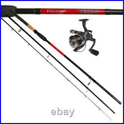 Oakwood Power Match/Carp Fishing Feeder Rod 12ft & Freespool 40 Reel With Line