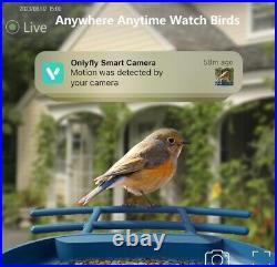 OnlyFly Bird Feeder with Camera Wireless Outdoor, Smart Bird Feeder Camera