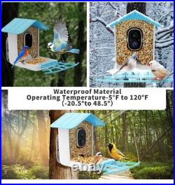 Original Smart Bird Feeder with Camera and Solar Powered. Waterproof, Wi-fi, NEW