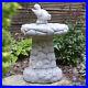 PEBBLE BIRD BATH FEEDER Hand Cast Stone Garden Ornament Statue? Onefold-uk