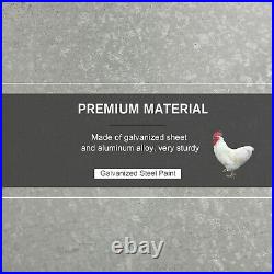 PawHut 11.5KG Automatic Chicken Feeder Galvanized Steel Poultry Feeder
