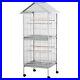 PawHut Wrought Metal Bird Cage Feeder for Small and Medium Sized Birds White