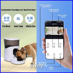 Pawmate 5L Automatic Feeders for Cats with 1080P Camera, Pet Feeders for Cats