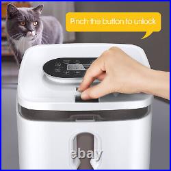 Pet Food Dispenser Automatic Feeder Cats & Dogs Programmable Timer, LCD, Audio