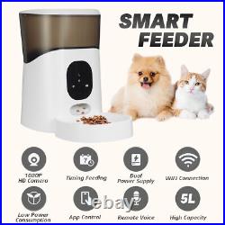 Petscene 5L Automatic Pet Feeder Wi-Fi Enabled Smart Dog Cat Feeder with App