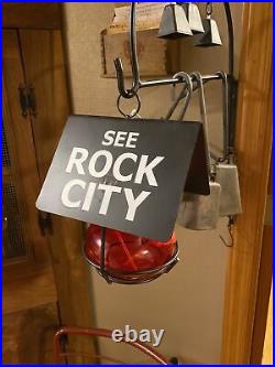 RARE See Rock City Nectar Hummingbird Feeder Glass New tags Gift One Of A Kind