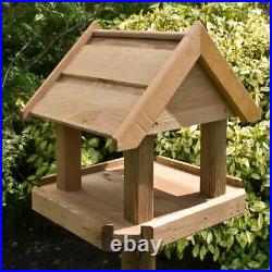 Rowlinson Bird Table Bisley Tall Wooden Apex Bird Wood House Garden Birds Stand