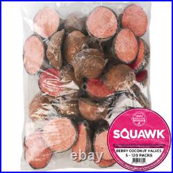 SQUAWK Berry Suet Filled Coconut Halves Nutritious Fresh Garden Wild Bird Food