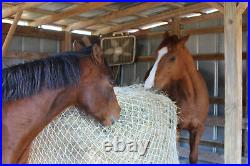 Slow Horse Hay Round Bale Net Feeder Save $$ Eliminates Waste Fits 4' x 5' Bales