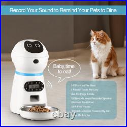 Smart Automatic Pet Feeder with Voice Record Stainless Steel LCD Screen Timer fo