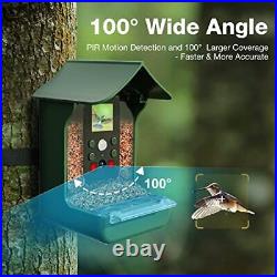 Smart Bird Feeder Camera Bird Feeder with PIR Motion Detection 1080P Auto