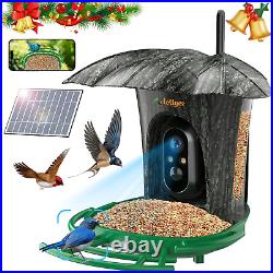 Smart Bird Feeder Camera, Bird Watching Camera 1080P 64G Auto Capture/Record Vid