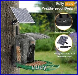 Smart Bird Feeder Camera, Bird Watching Camera 1080P 64G Auto Capture/Record Vid