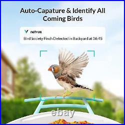 Smart Bird Feeder Camera, Bird Watching Camera Auto Capture Bird Videos NETVUE