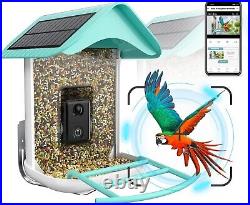 Smart Bird Feeder with 1080p Camera, Wireless Outdoor, Dual Solar