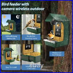 Smart Bird Feeder with Camera, Mini Bird Feeder Camera Wireless Outdoor Bird Cam