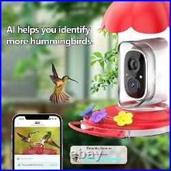 Smart Hummingbird Feeder with Camera, AI Identify Bird Breed, 1080P