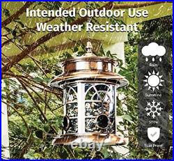 Solar Bird Feeder for Outdoors Hanging Lantern, Waterproof Backyard Décor for