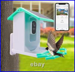 Solar WiFi Smart Bird Feeder With Camera 1080P HD Auto Capture Bird Video + Card