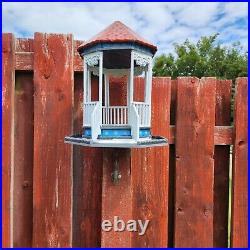 Solid Slate Bird Table Feeder Wall Mounted DIY Kit Bandstand Model