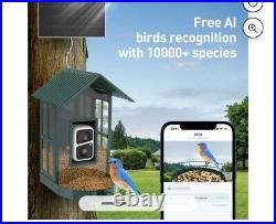 Soliom smart bird feeder BF08 AI identify species solar wifi camera NEW