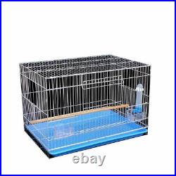Stainless Steel Outdoor Bird Cage Feeder Holder Large Metal Bird Cage Travel Can