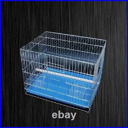 Stainless Steel Outdoor Bird Cage Feeder Holder Large Metal Bird Cage Travel Can