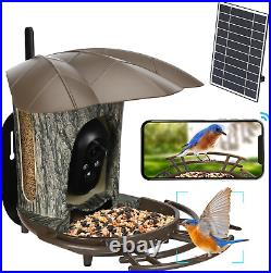 SuplutuX Bird Feeder with Camera, Smart Bird Feeder Camera Wireless Outdoor with