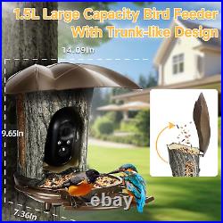 SuplutuX Bird Feeder with Camera, Smart Bird Feeder Camera Wireless Outdoor with