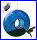 Topadorn Hanging Mosaic Bird Feeder Outdoor Garden Decoration, Blue