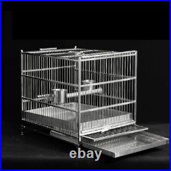 Tray Parts Bird Cage Feeder Drink Travel Large Stainless Steel Bird Cage Metal