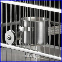 Tray Parts Bird Cage Feeder Drink Travel Large Stainless Steel Bird Cage Metal