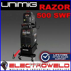 UNIMIG Razor 500 SWF Mig Tig Stick Welder, Wire Feeder, SB38 Torch KUMJRRW500SWF