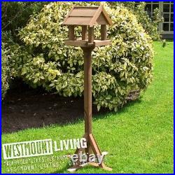 Wooden Bird Table Feeding Station Quality Sturdy Wood Bird Feeder New Gift