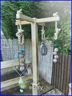 Wooden Bird feeding station, bird feeder, 2m tall, bird houses, bird feeder