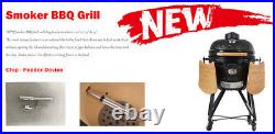 YNNI KAMADO 21.7 BLACK L Chip Feeder Oven BBQ Grill Egg TQ0C21BL