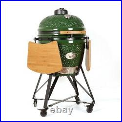YNNI KAMADO 21.7 GREEN L Chip Feeder Oven BBQ Grill Egg TQ0C21GR