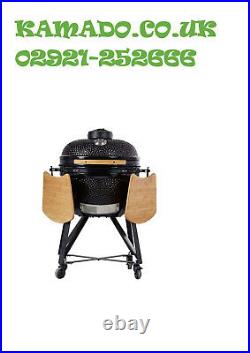 YNNI KAMADO 25.2 BLUE XXL Chip Feeder Oven BBQ Grill Ceramic Egg TQ0C25BU